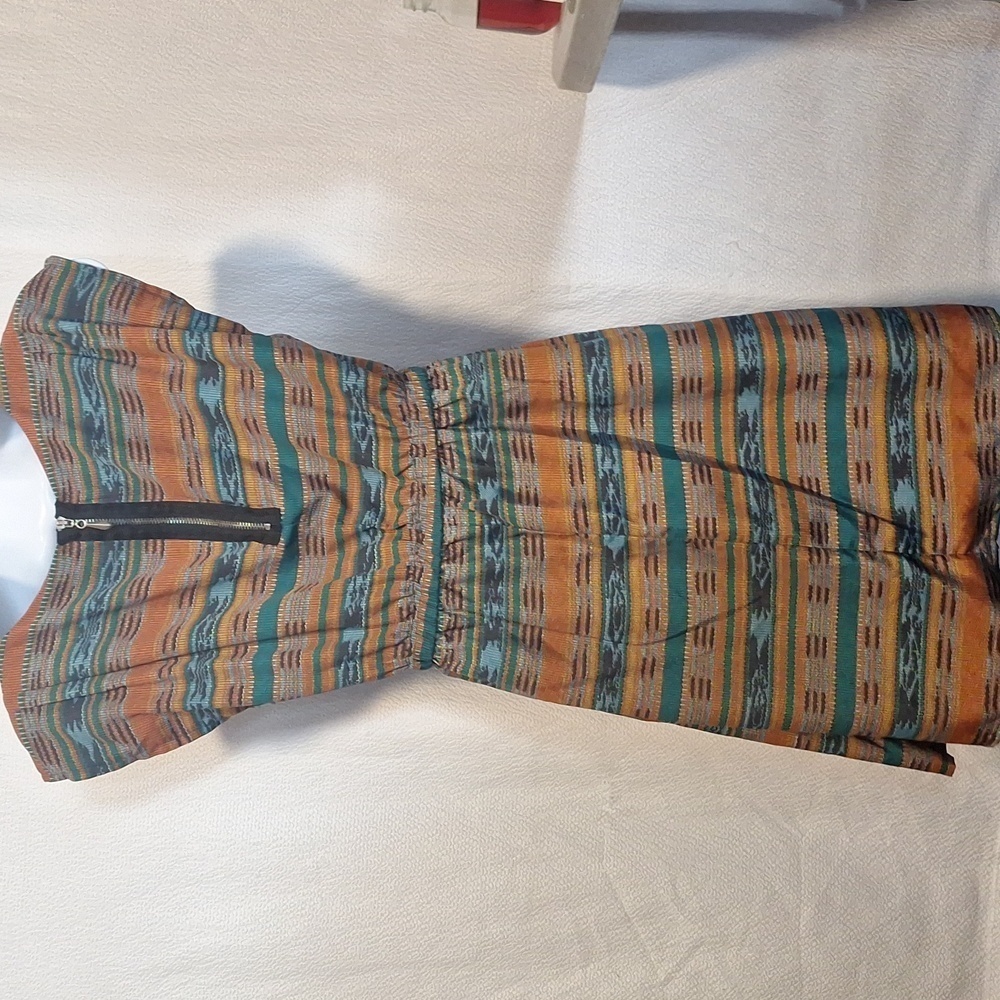 BeBop Orange and Turquoise Printed Mini Sleeveless Dress Women's Small - Picture 4 of 7